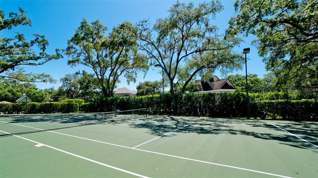 Monitored and illuminated tennis courts