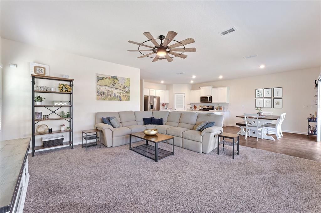 Family/Living Room with Open Concept to Kitchen area
