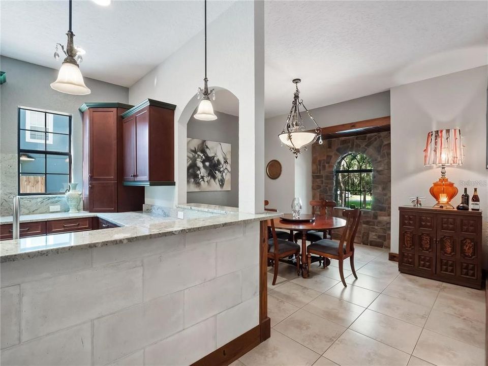 Kitchen leading to dining room