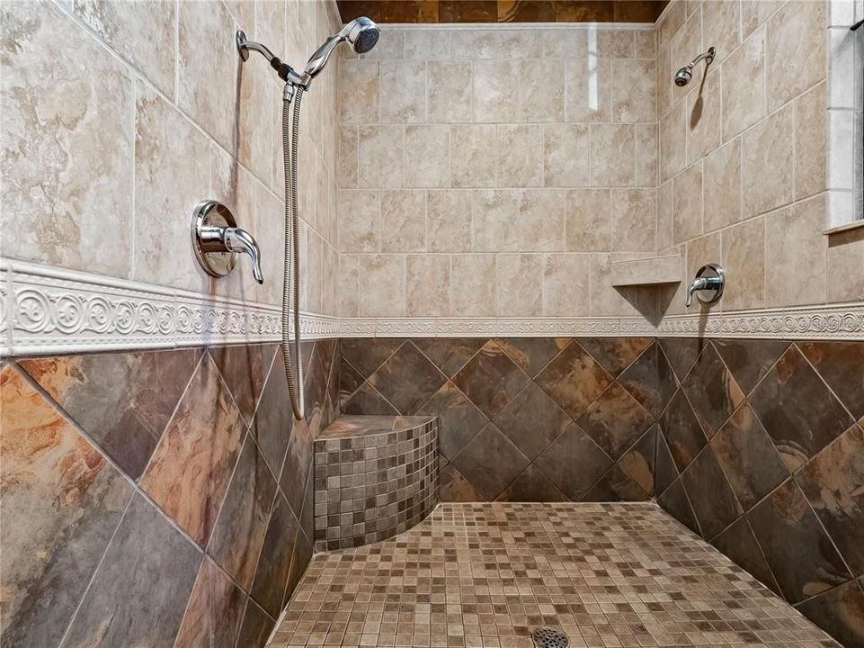 Huge walk-in shower in