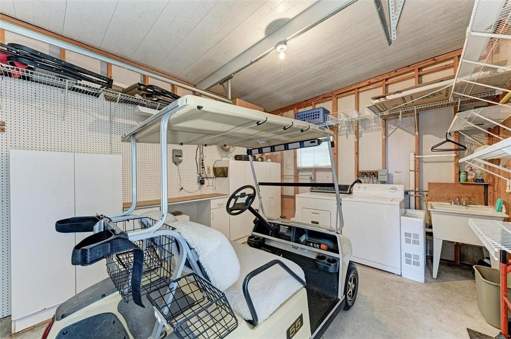 Golf Cart Garage and Laundry