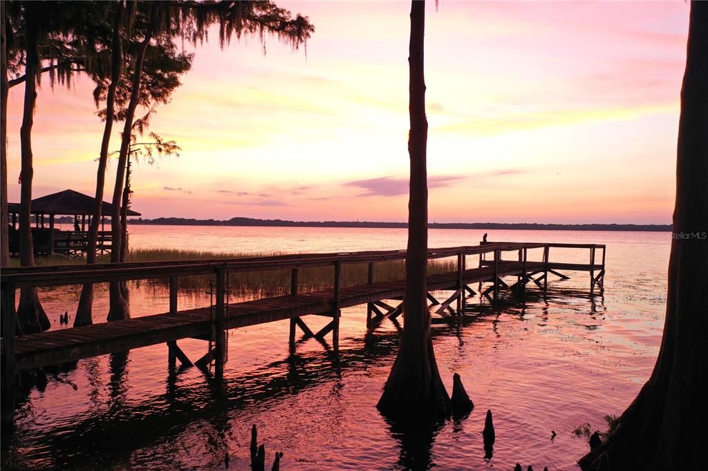 Sunset on dock