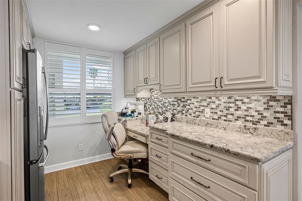 Recipe desk in kitchen