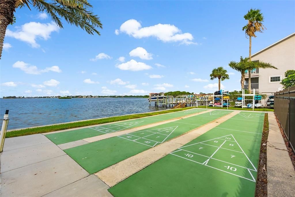 Shuffleboard on east side of the East Tower