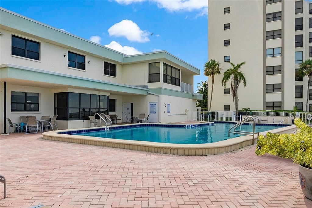 Clubhouse leads out to the pool