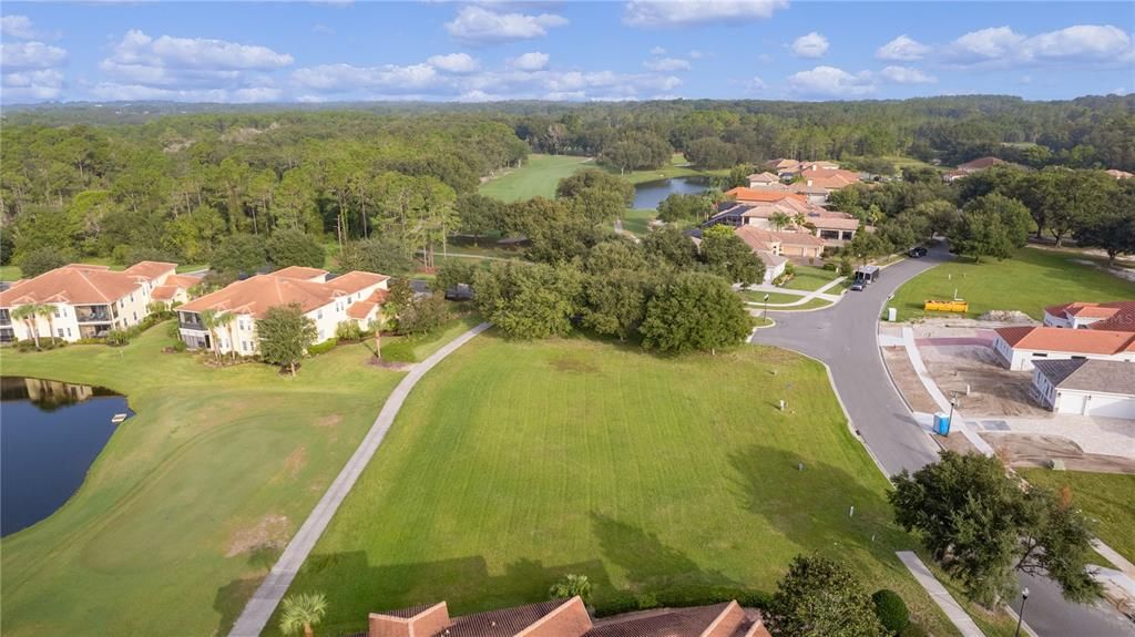 View of Tree Lined Corner Lot on Golf Course Fairway 17