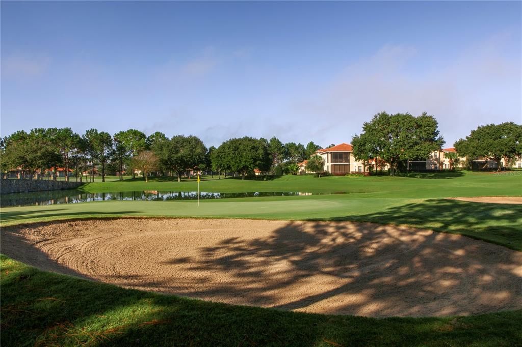 Golf Green and Pond on Las Colinas