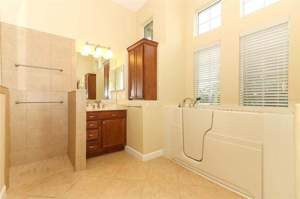 2nd sink and walk in shower.