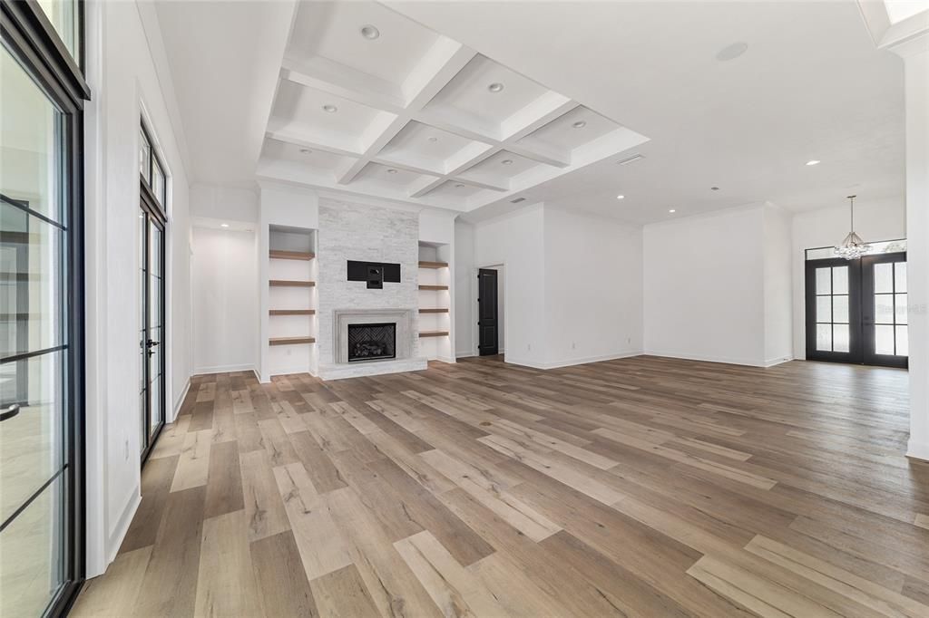 LOOKING FROM KITCHEN TO GREAT ROOM AND FLEX AREA