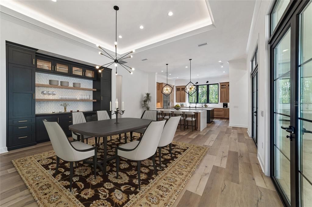 VIRTUALLY STAGED DINING AREA - BUILT-INS ARE PART OF HOME