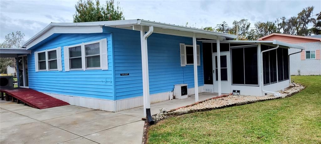 Concrete Driveway, ramp, screened front porch