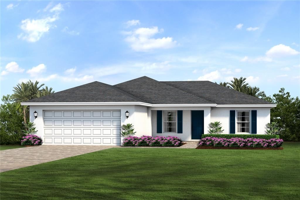 SANIBEL ELEVATION RENDERING *DISCLAIMER: Renderings, Photos, Virtual Tours are of like model and are used for display purpose only, actual property may vary.