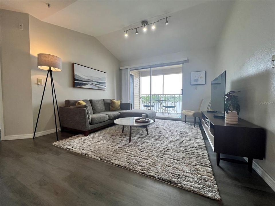 Living Room open to dining and kitchen