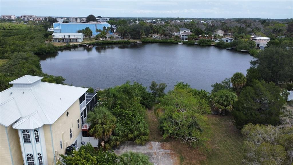 Drone shot of Lot and Lake Deedra