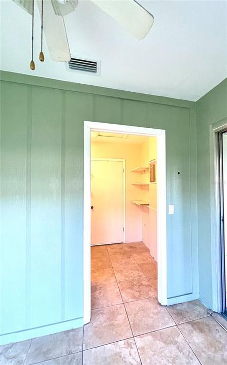 florida room with door to laundry area.