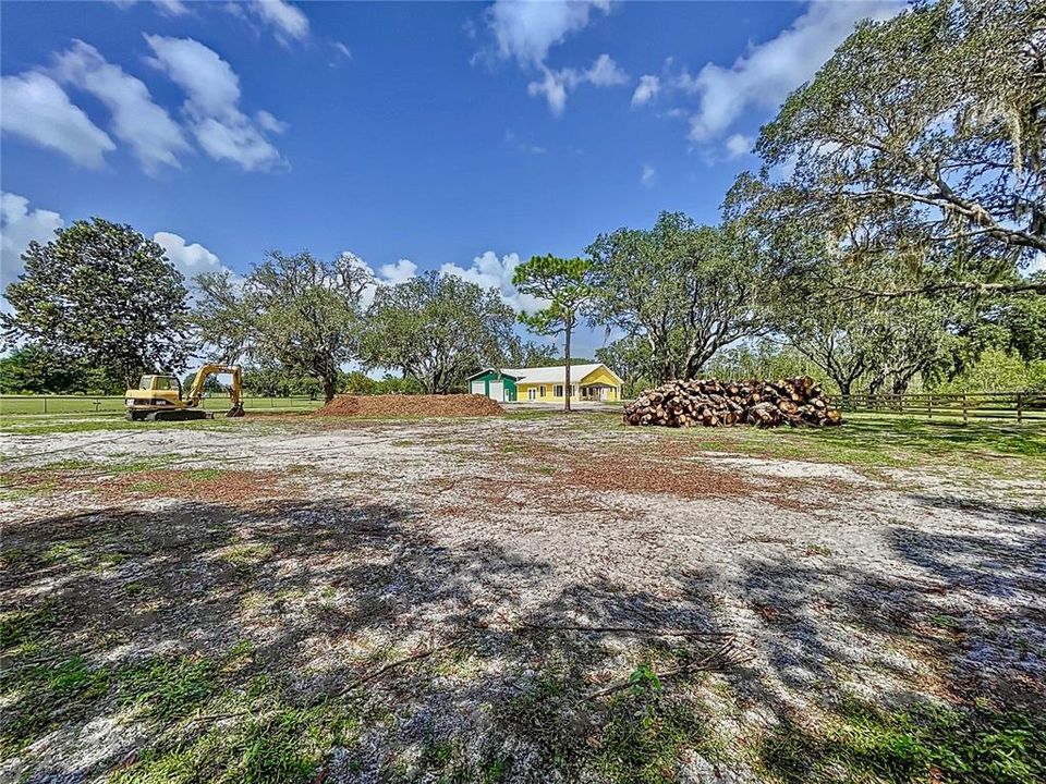 When pulling up the driveway this is the view from the back right corner of the property.