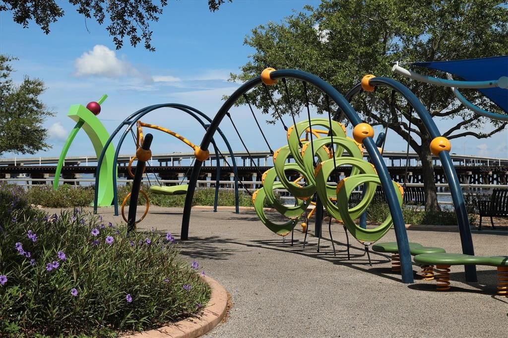 Children's playground on the Riverwalk