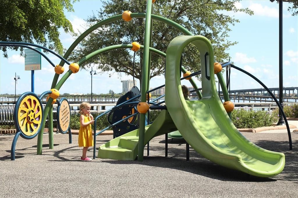 Children's playground on the Riverwalk