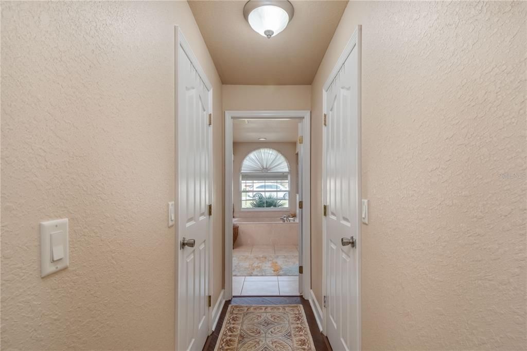 Primary Bedroom Hall to ensuite Bath and closets