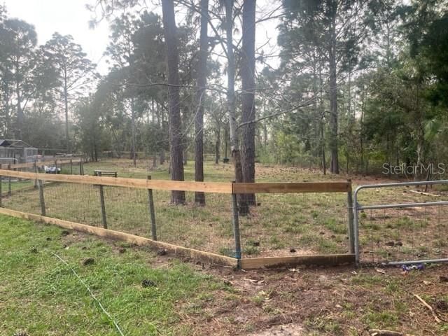 fenced pasture areas