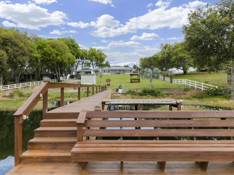 Dock with bench