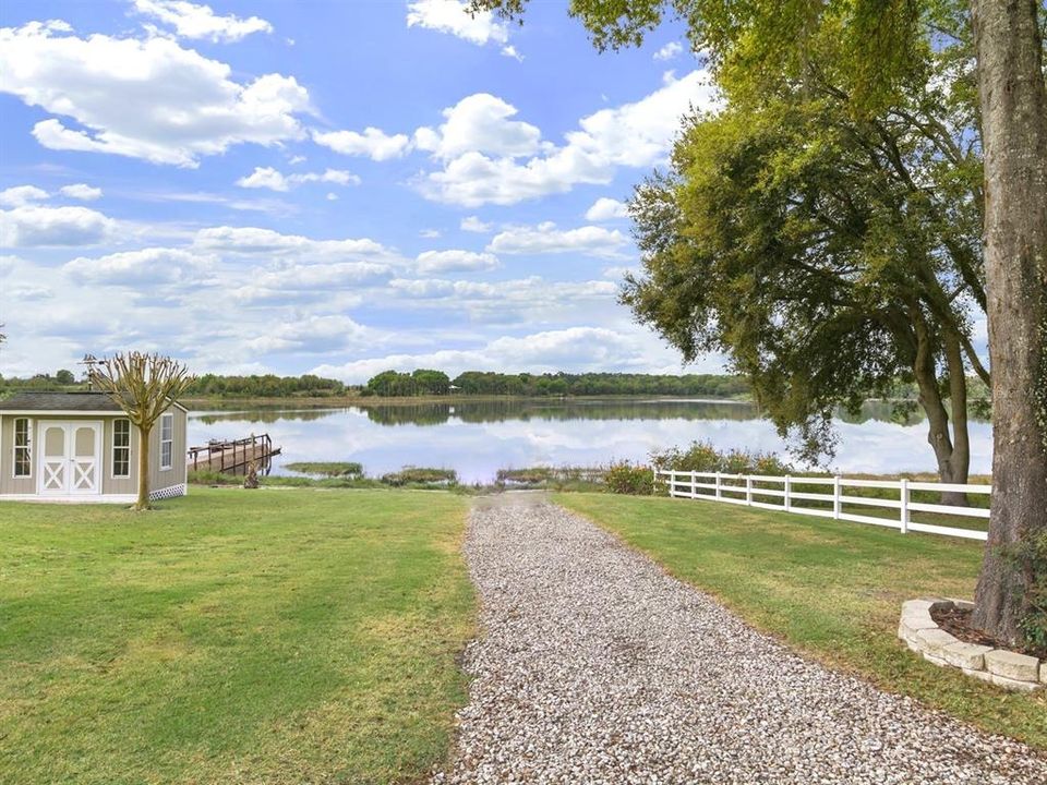 Driveway to the boat ramp