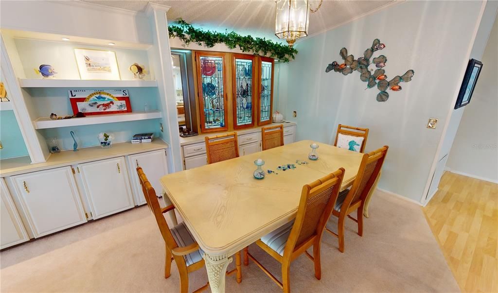 Dining room w/built-in China cabinet