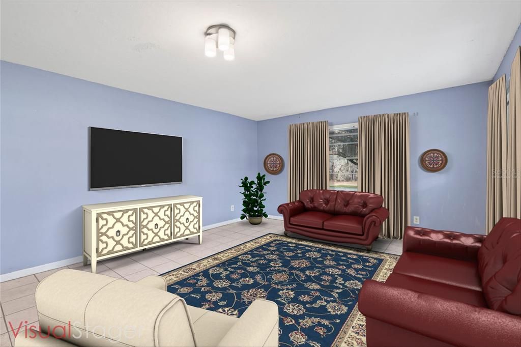 Virtually Staged Living Room