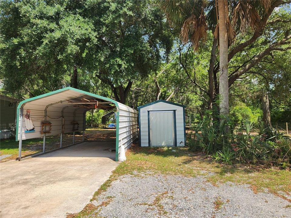 Carport and Shed