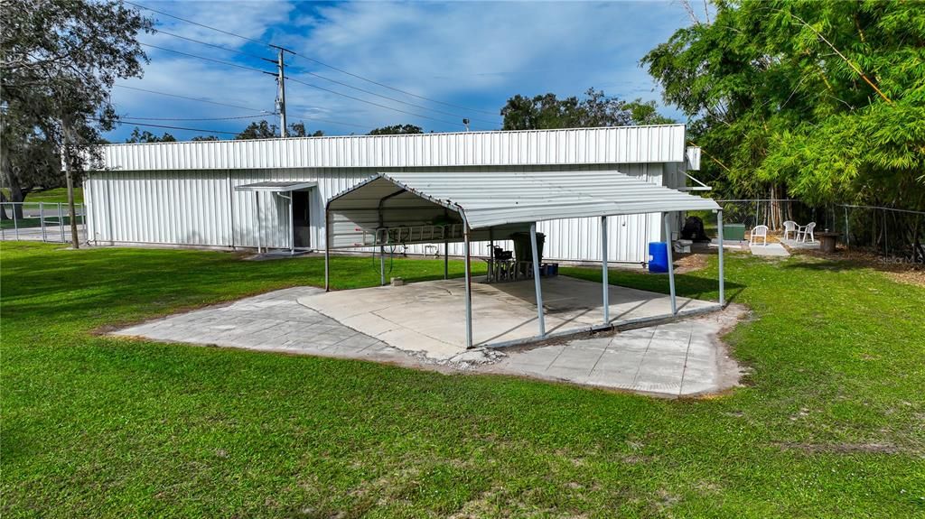 East side of Bldg showing carport