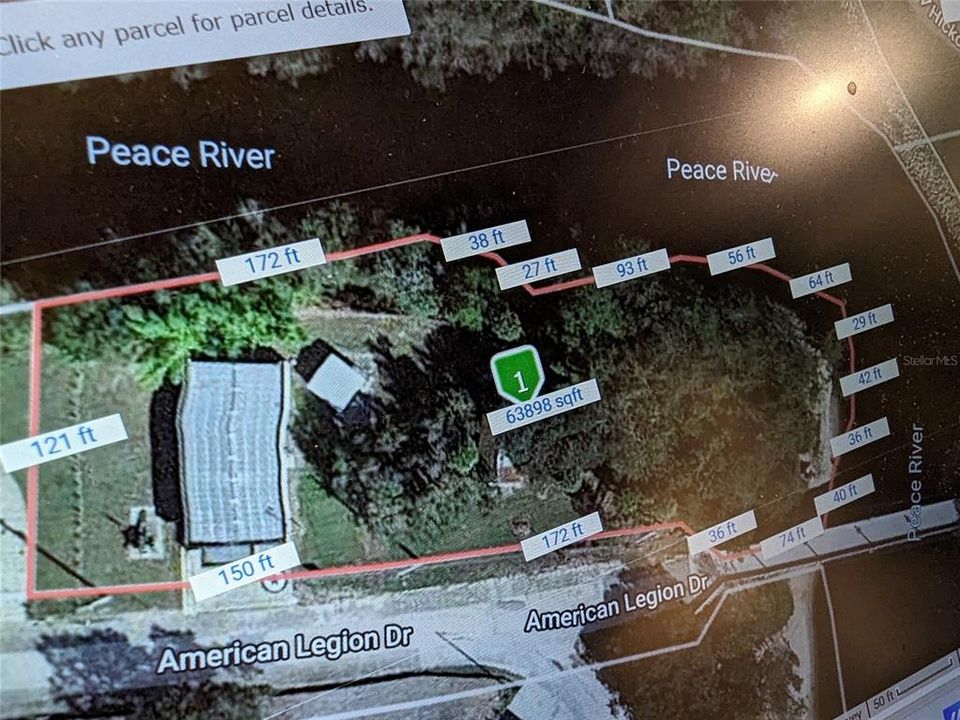 lot measurements from County Site-Approx.