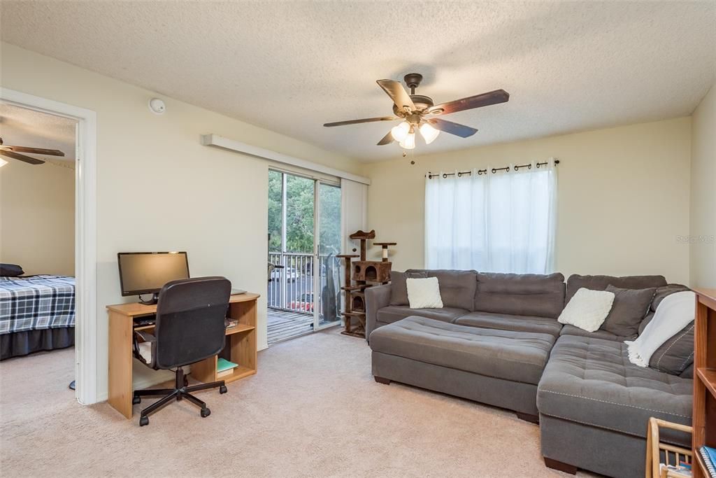 Living Room with Porch Access