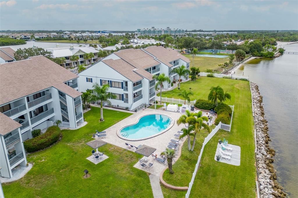 Aerial View of Community Pool