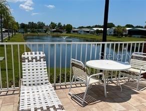 Serene lake view from swimming pool