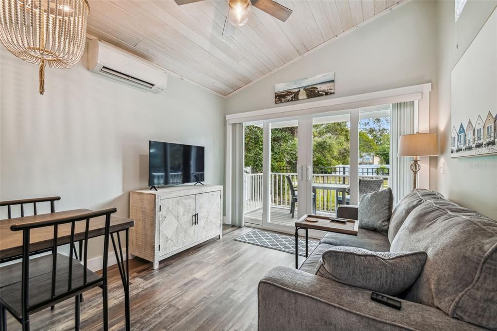 Dining Living Area with Slider to Covered Porch