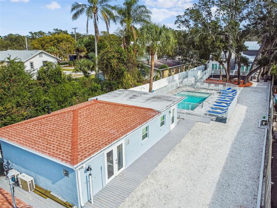 Double Doors lead to community Laundry Room