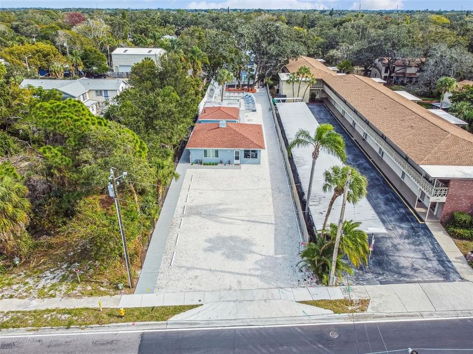 Parking Lot in Front of property along Bayshore