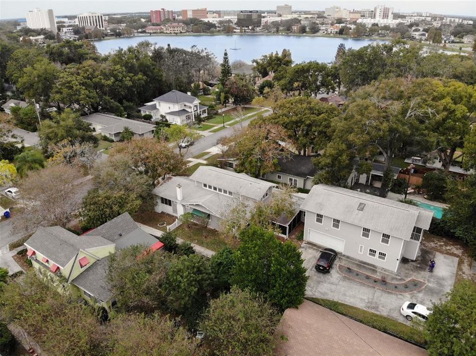 Aerial showing house 1 and 2 on the land