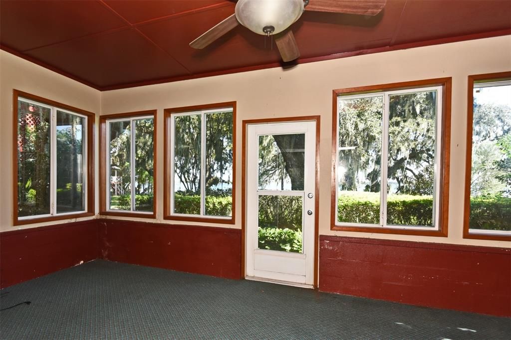 Rear porch in guest house