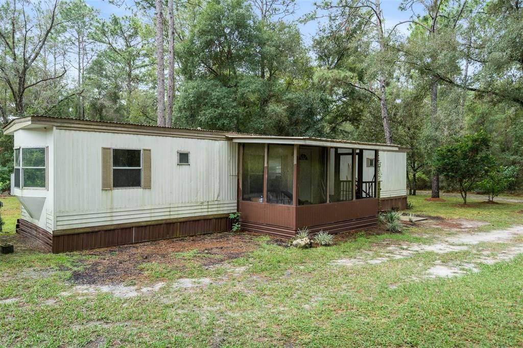 2 Bed/2 Bath Mobile on 3.2 Acres. Must be sold together with 2.5 acre property.