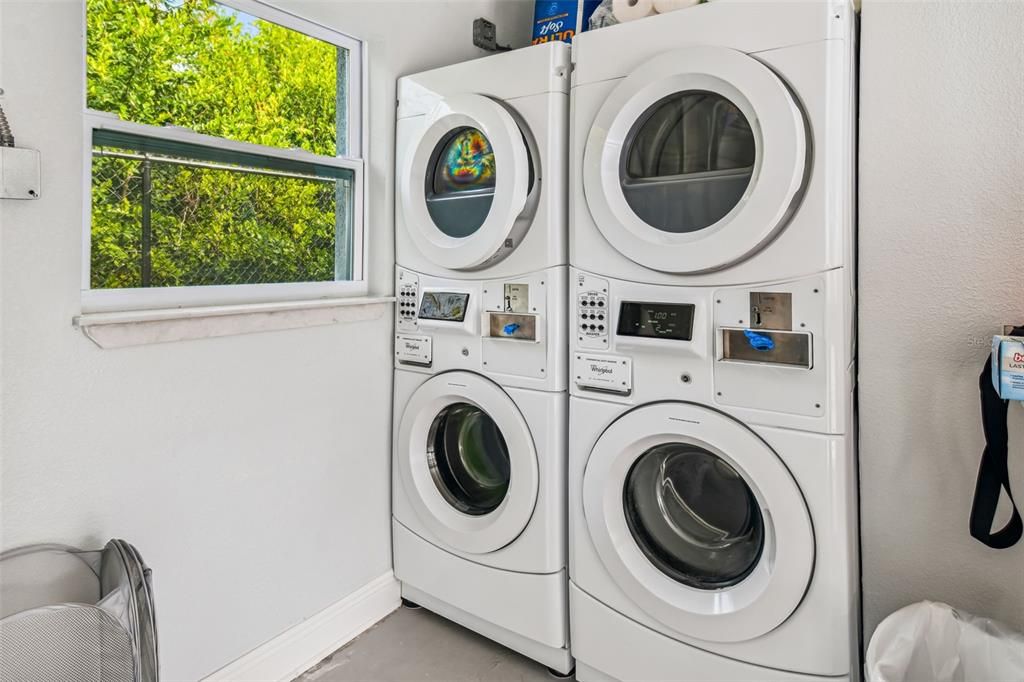 Coin Operated Washer/Dryers in Laundry Room