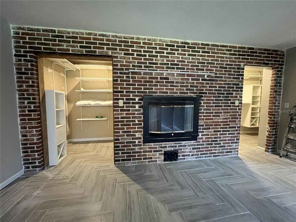 2-separate master walk-in closets and wood-burning fireplace