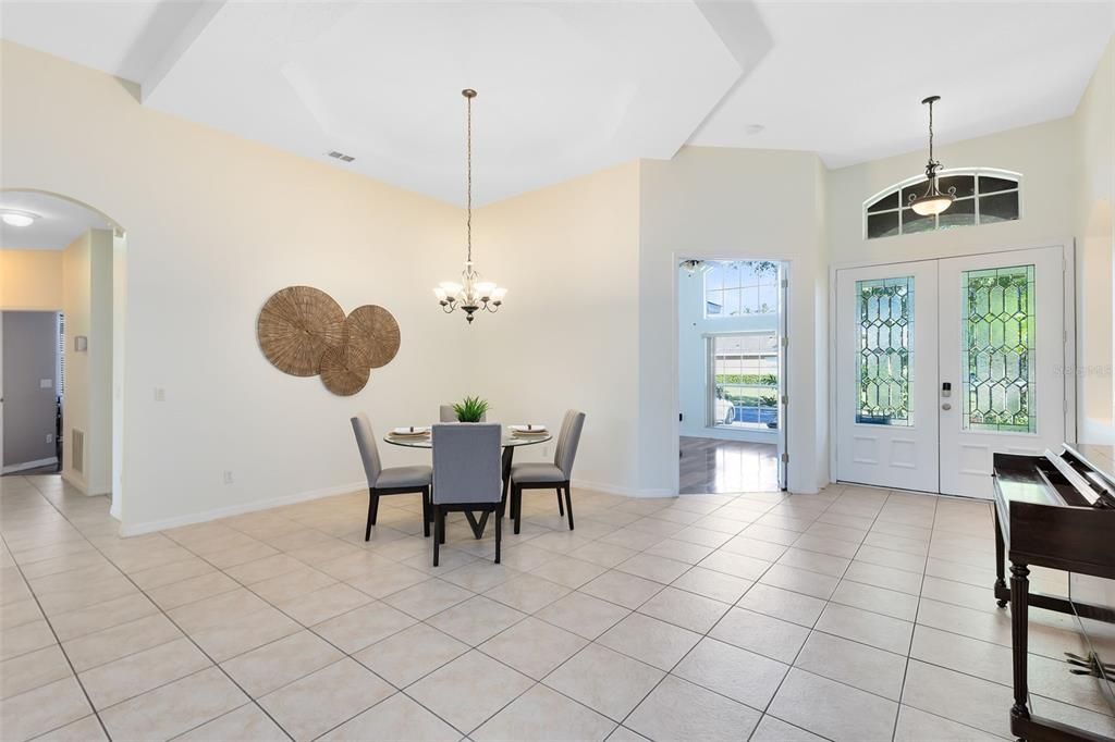 Dining Room, Door to Office/bedroom, and Front Doors