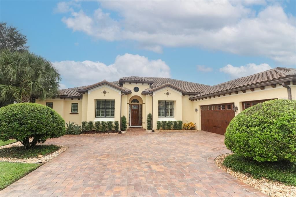 Pavered Driveway..Tile Roof