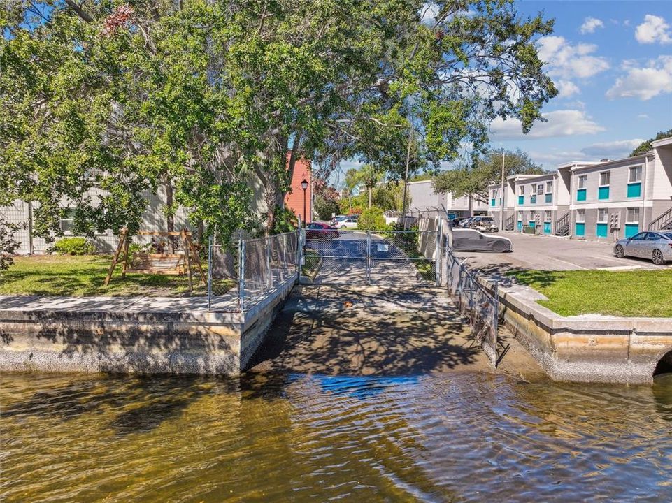 On-site boat ramp