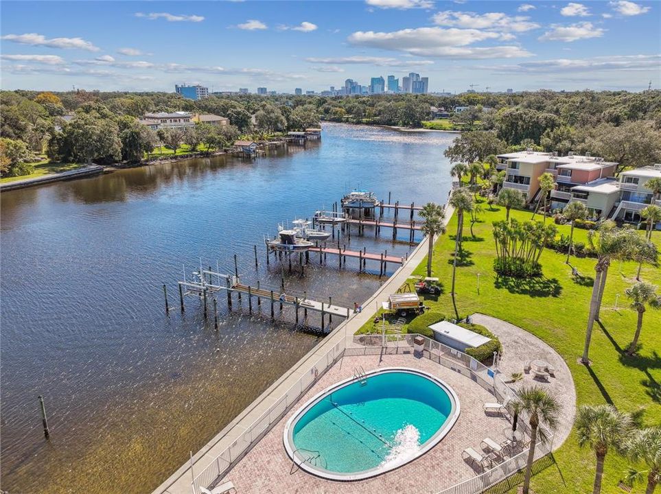 1 of 2 community pools with Marina on Hillsborough River