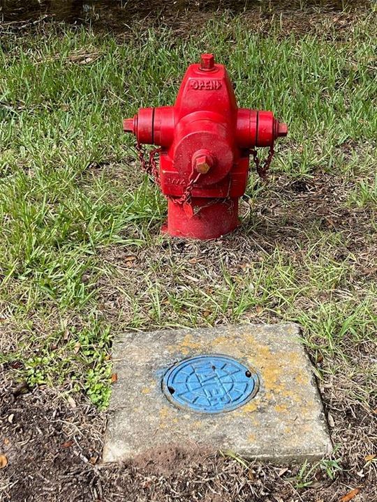 One of the locations showing Public Water and Fire Hydrant