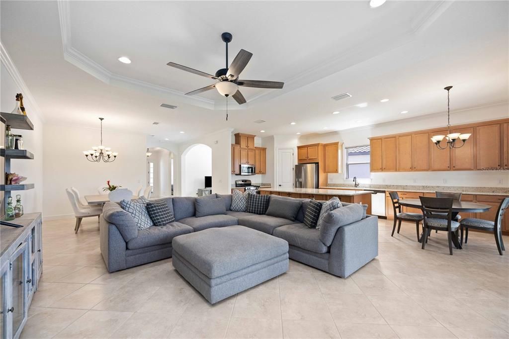 The living area is open concept which makes this home great for entertaining.