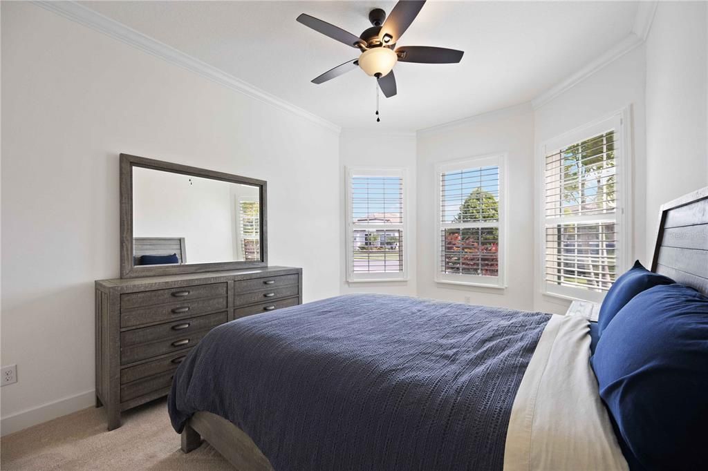 The third bedroom is at the front of the home and has a bay window.