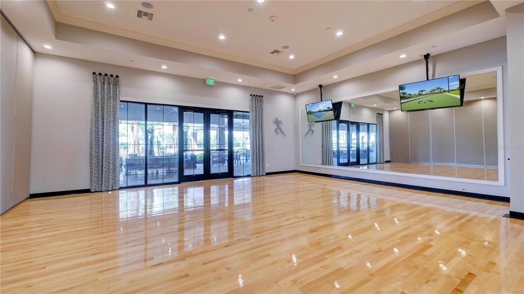 Movement Studio for Yoga/Pilates, Line Dancing , Zumba, and other classes.